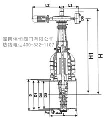 电动煤气专用闸阀外形尺寸