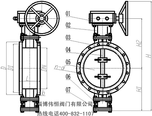 煤气蝶阀结构