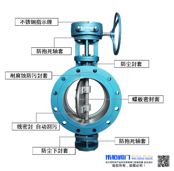伟恒阀门线密封煤气蝶阀结构解析
